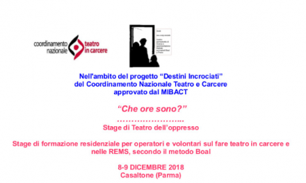 Teatro e Carcere – 8/9 DICEMBRE 2018 -Associazione Giolli